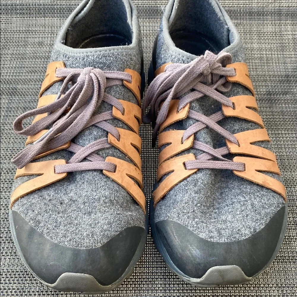 Merrell Riveter Gray and Tan Casual Wool Sneakers Women Size 7.5 - Picture 15 of 16